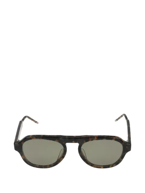 Thom Browne Eyewear tortoiseshell-effect geometric-frame sunglasses
