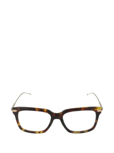 Thom Browne tortoiseshell-effect rectangle-frame glasses