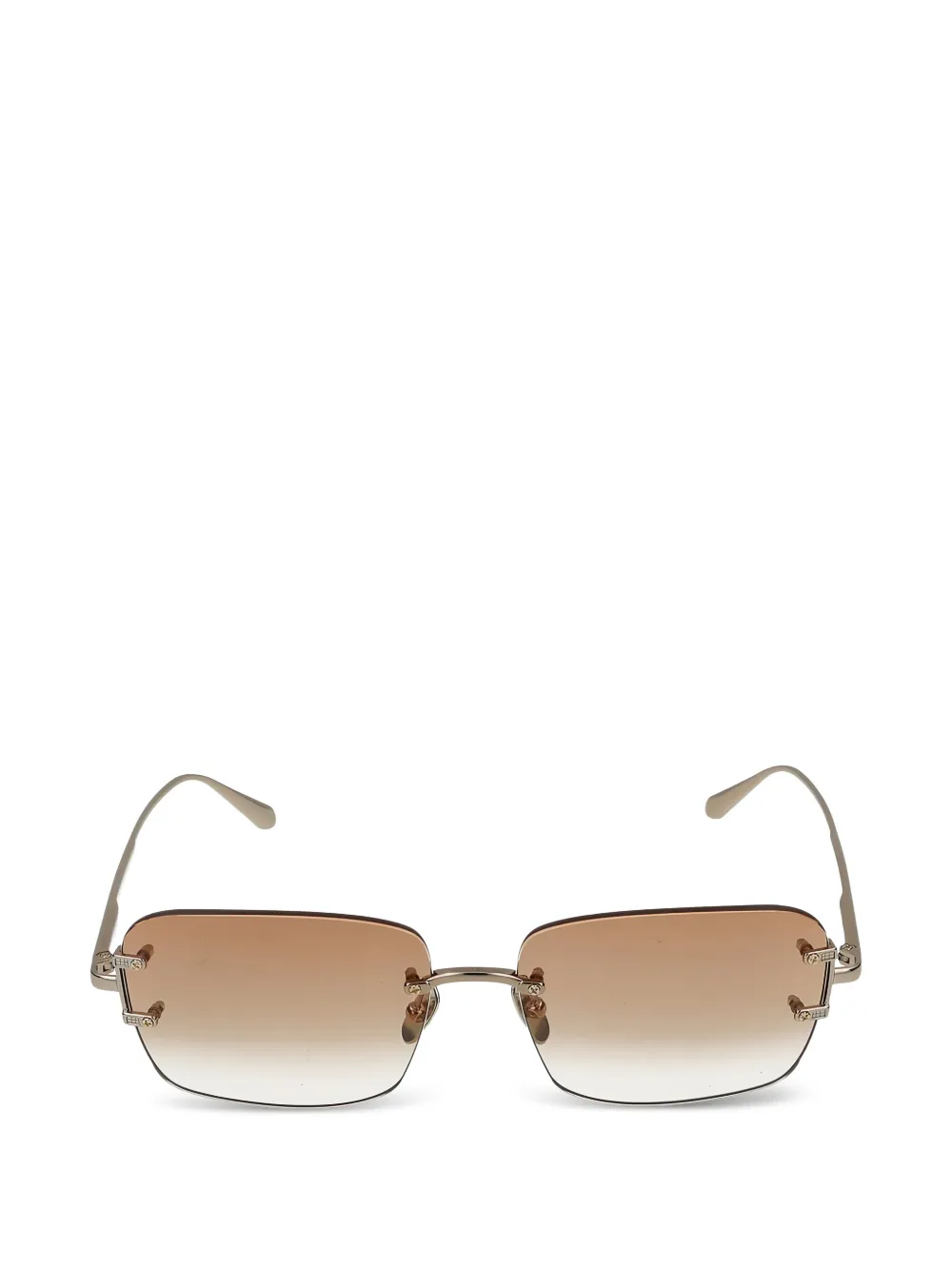 Linda Farrow Sasha rectangle-frame sunglasses - Oro