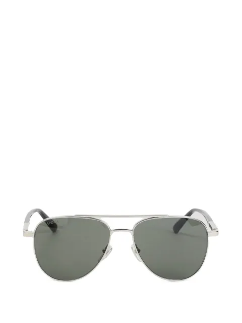 Gucci double-bridge pilot-frame sunglasses
