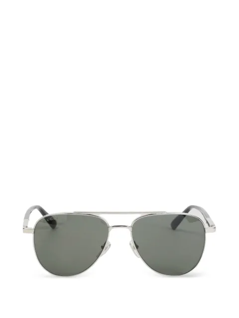 Gucci double-bridge pilot-frame sunglasses