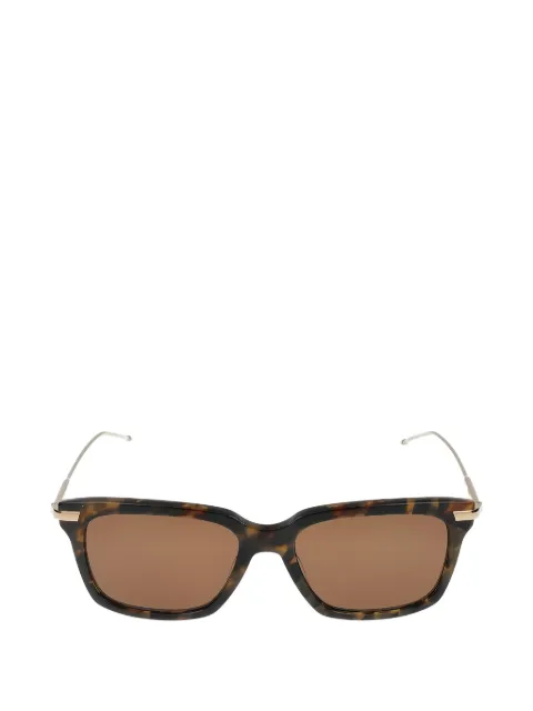 Thom Browne tortoiseshell-effect rectangle-frame sunglasses