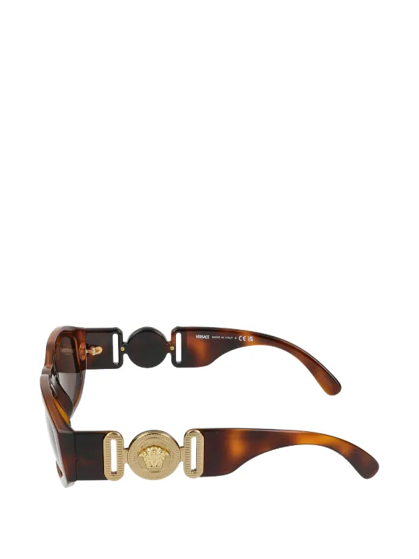 Versace Biggie Medusa Sunglasses with Gold Medallion Accent Medusa Biggie Sunglasses Havana | VERSACE US main image 4