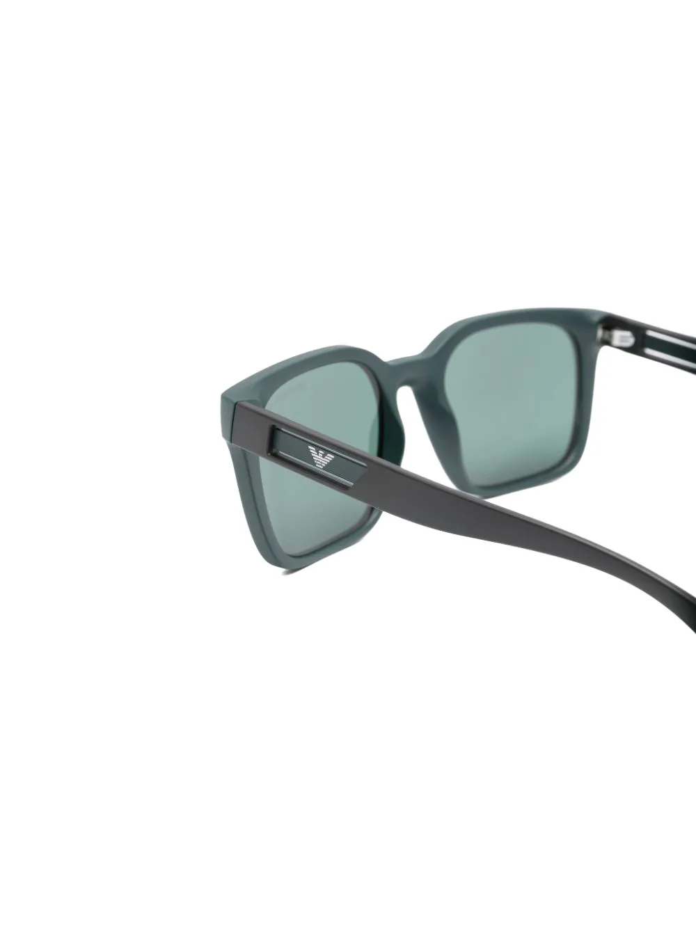 Emporio Armani Zonnebril met vierkant montuur Groen