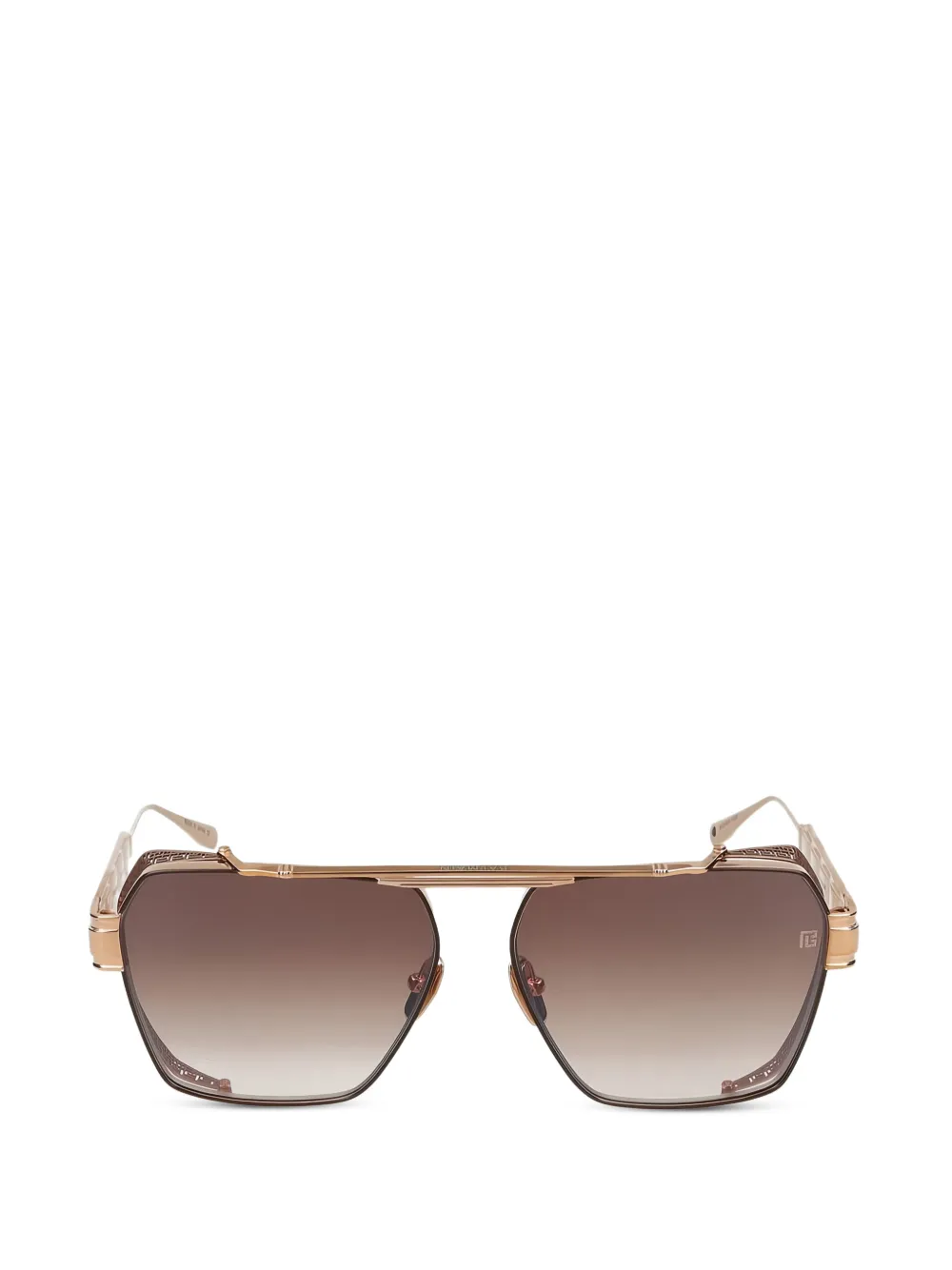 Balmain Premier geometric-frame sunglasses - Oro