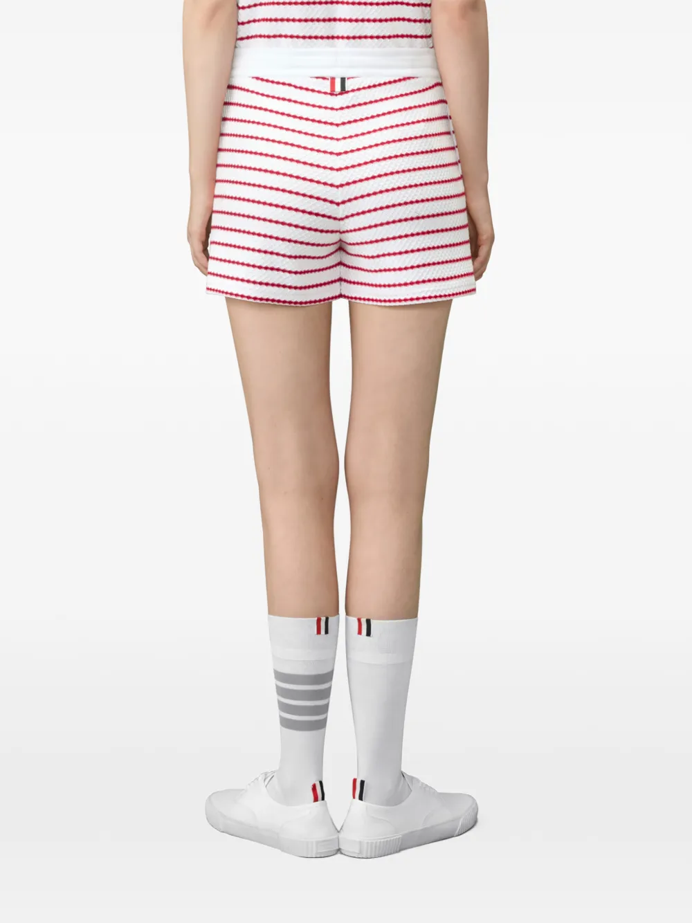 Thom Browne Mini-shorts met honingraattextuur Wit