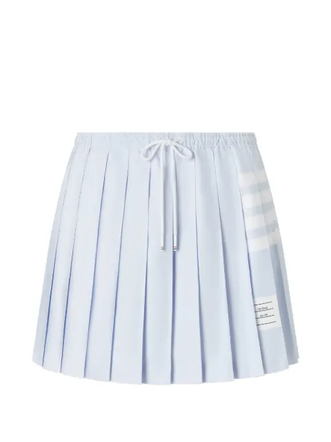 Thom Browne Oxford 4-Bar drawstring pleated mini skirt