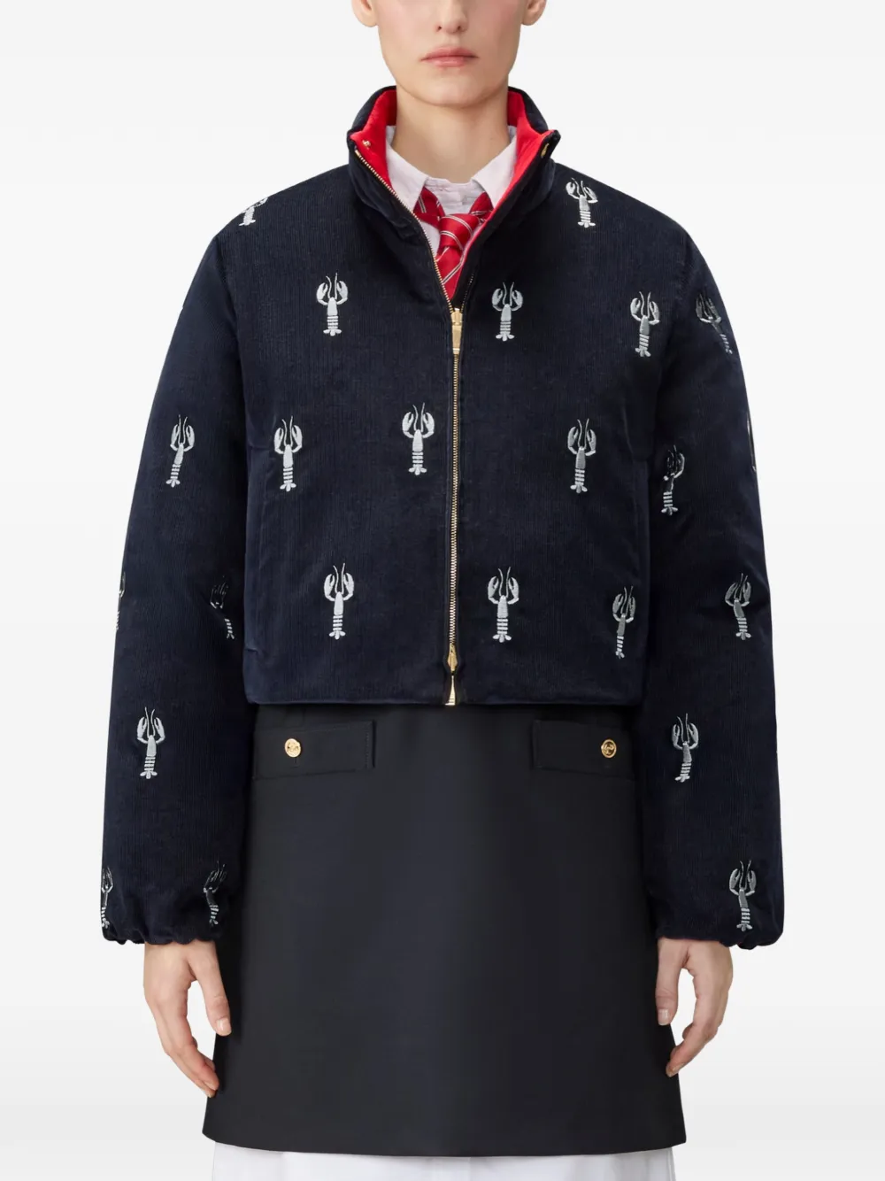 Thom Browne Omkeerbaar jack met kreeft stiksel Blauw