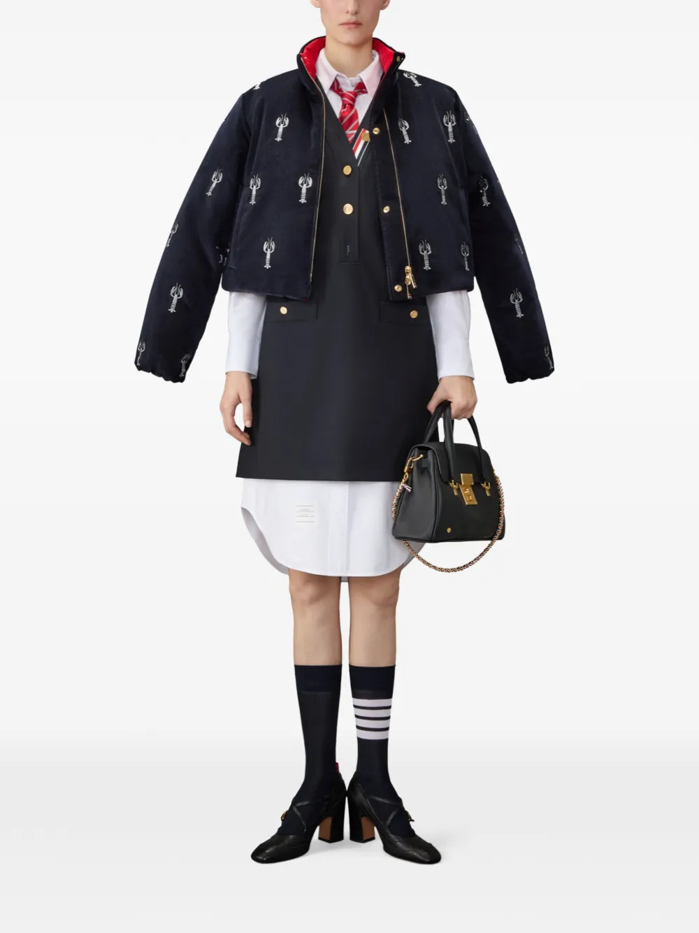 Thom Browne Omkeerbaar jack met kreeft stiksel Blauw