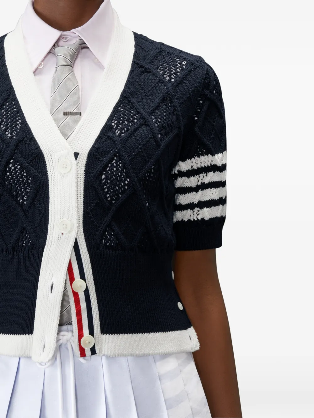 Thom Browne Vest met argyle patroon Blauw