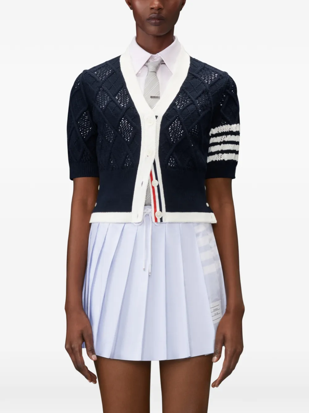 Thom Browne Vest met argyle patroon Blauw