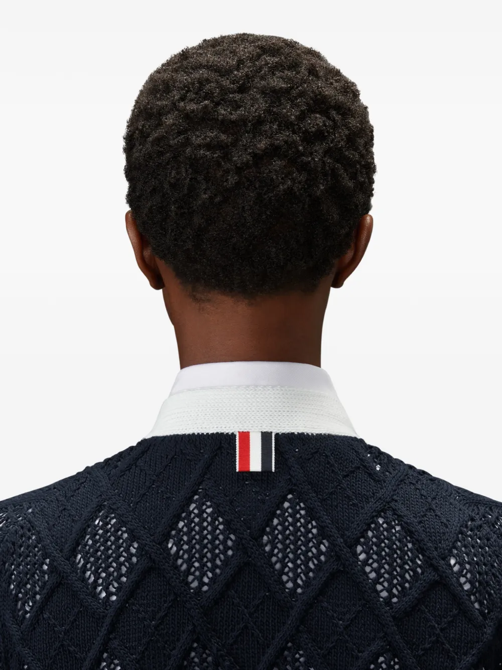 Thom Browne Vest met argyle patroon Blauw