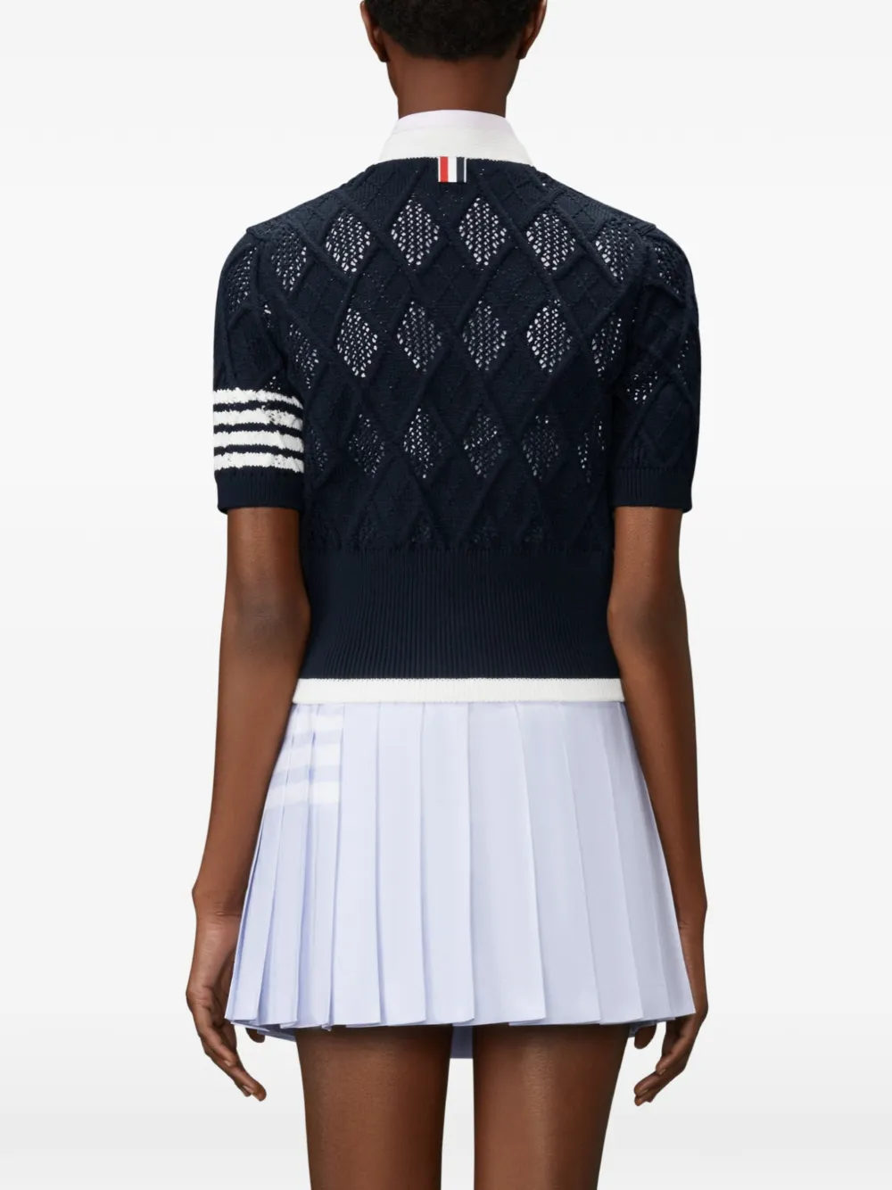 Thom Browne Vest met argyle patroon Blauw