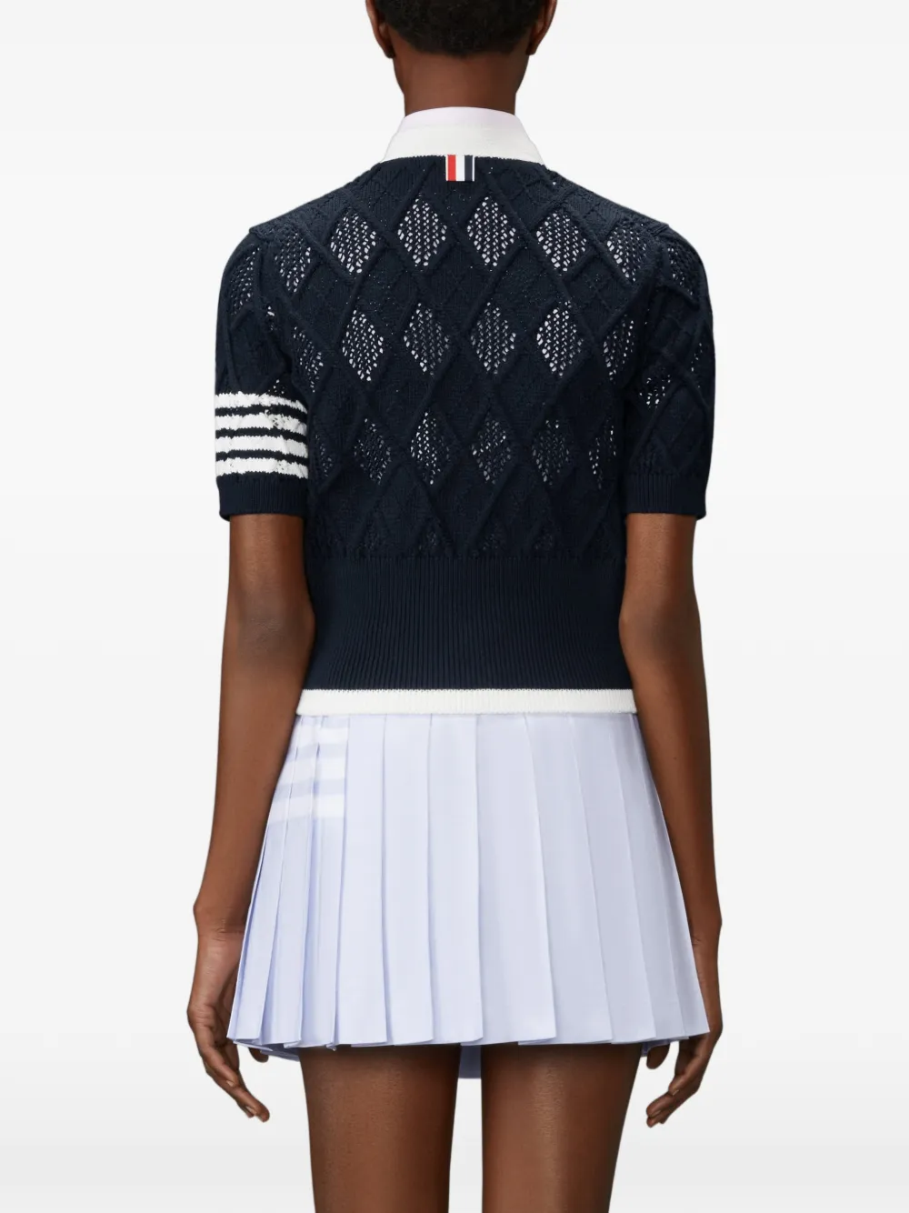 Thom Browne Vest met argyle patroon Blauw