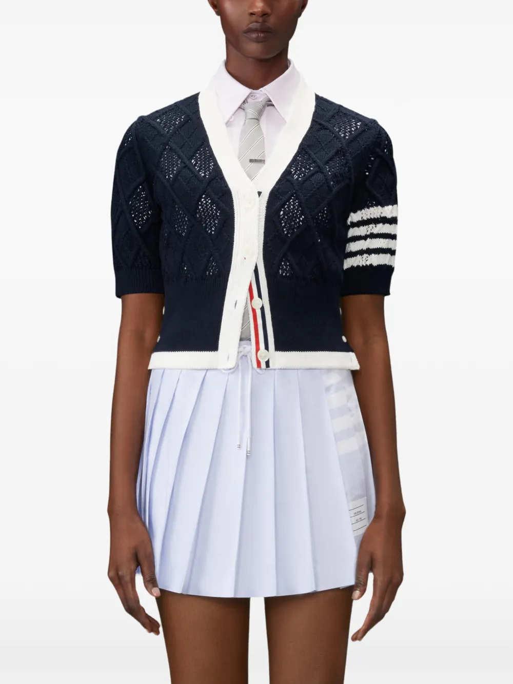 Thom Browne Vest met argyle patroon Blauw