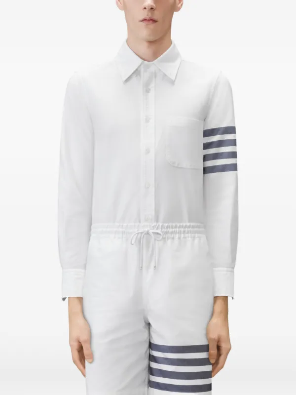 Thom Browne 4BAR オックスフォード シャツ | ホワイト | FARFETCH JP