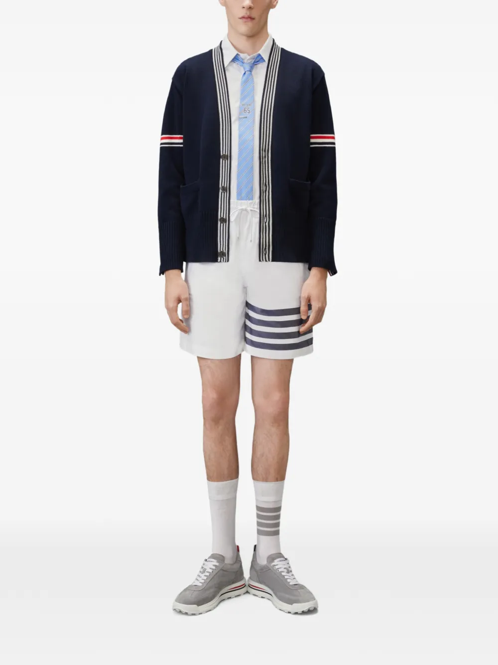 Thom Browne Overhemd met vier strepen Wit