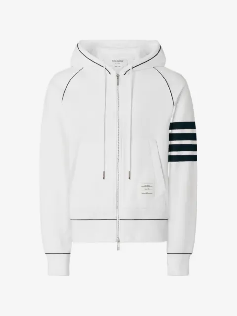 Thom Browne Loopback stripe-detail hoodie