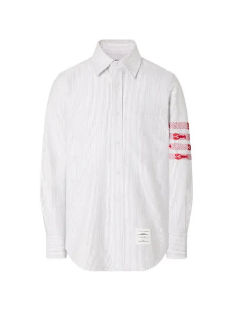 Thom Browne 4-Bar lobster-embroidered shirt