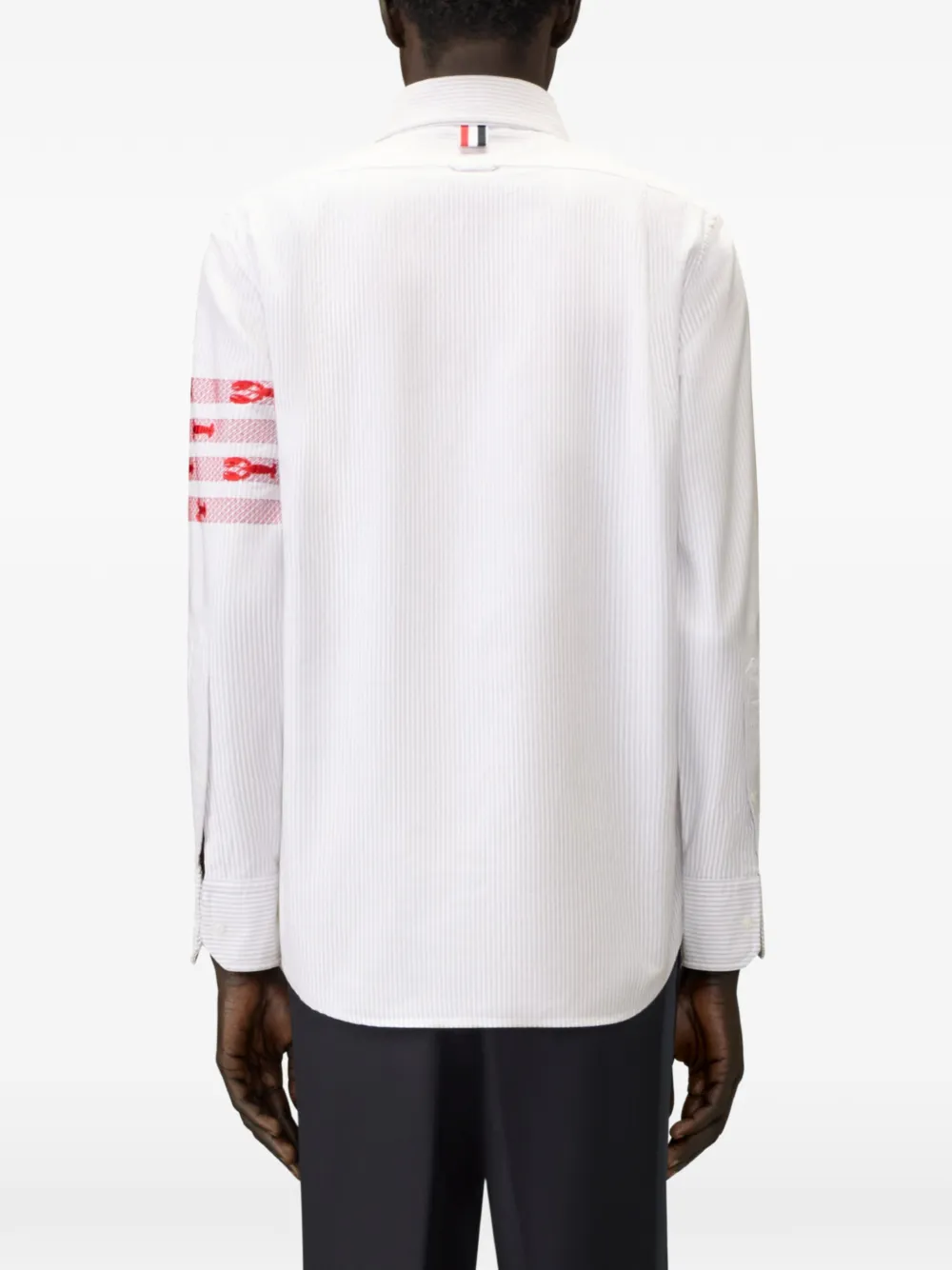 Thom Browne 6-Bar Oxford overhemd met streep Grijs
