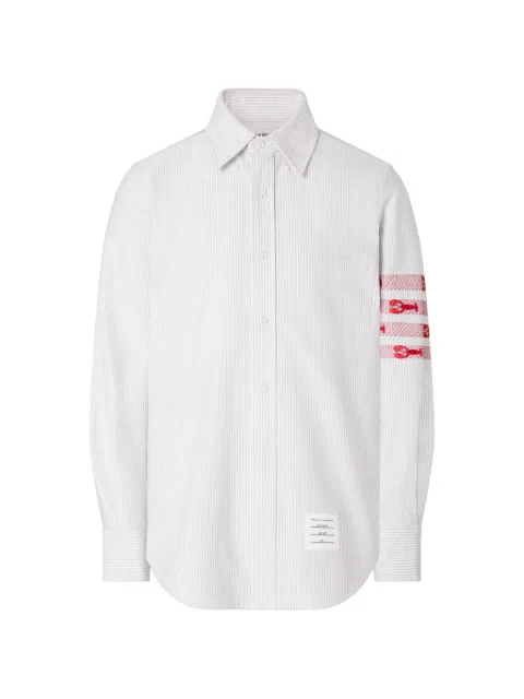 Thom Browne university stripe 4-Bar lobster oxford shirt