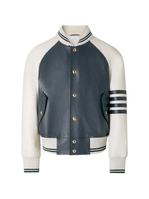 Thom Browne raglan-sleeve leather jacket