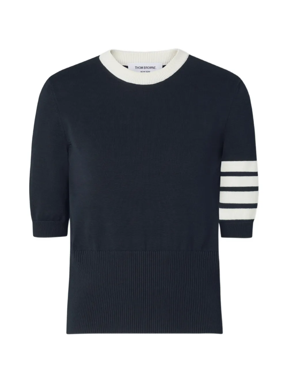 Thom Browne Hector intarsia-knit T-shirt - Blu