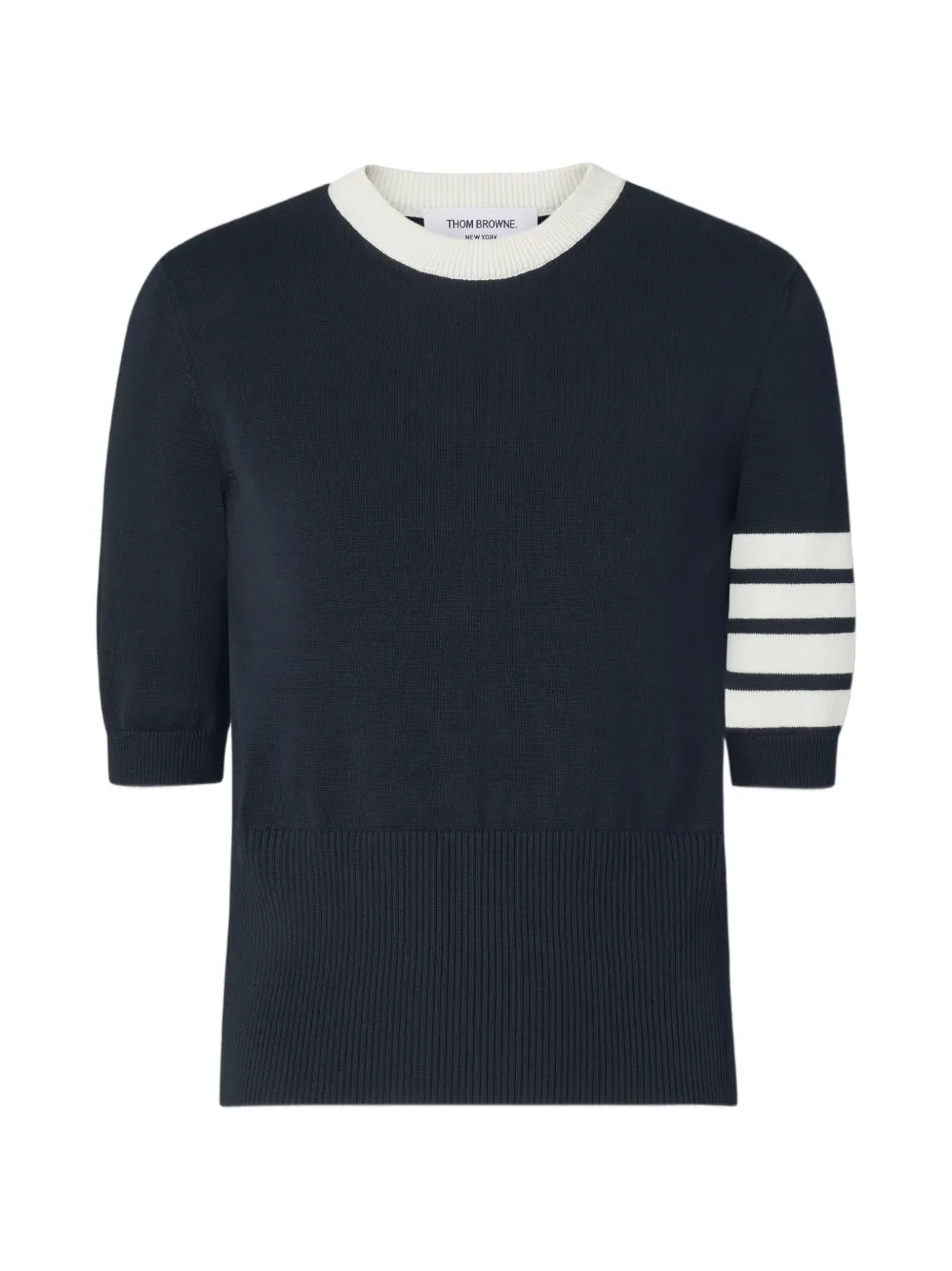 Thom Browne jersey Hector intarsia 4-Bar tee