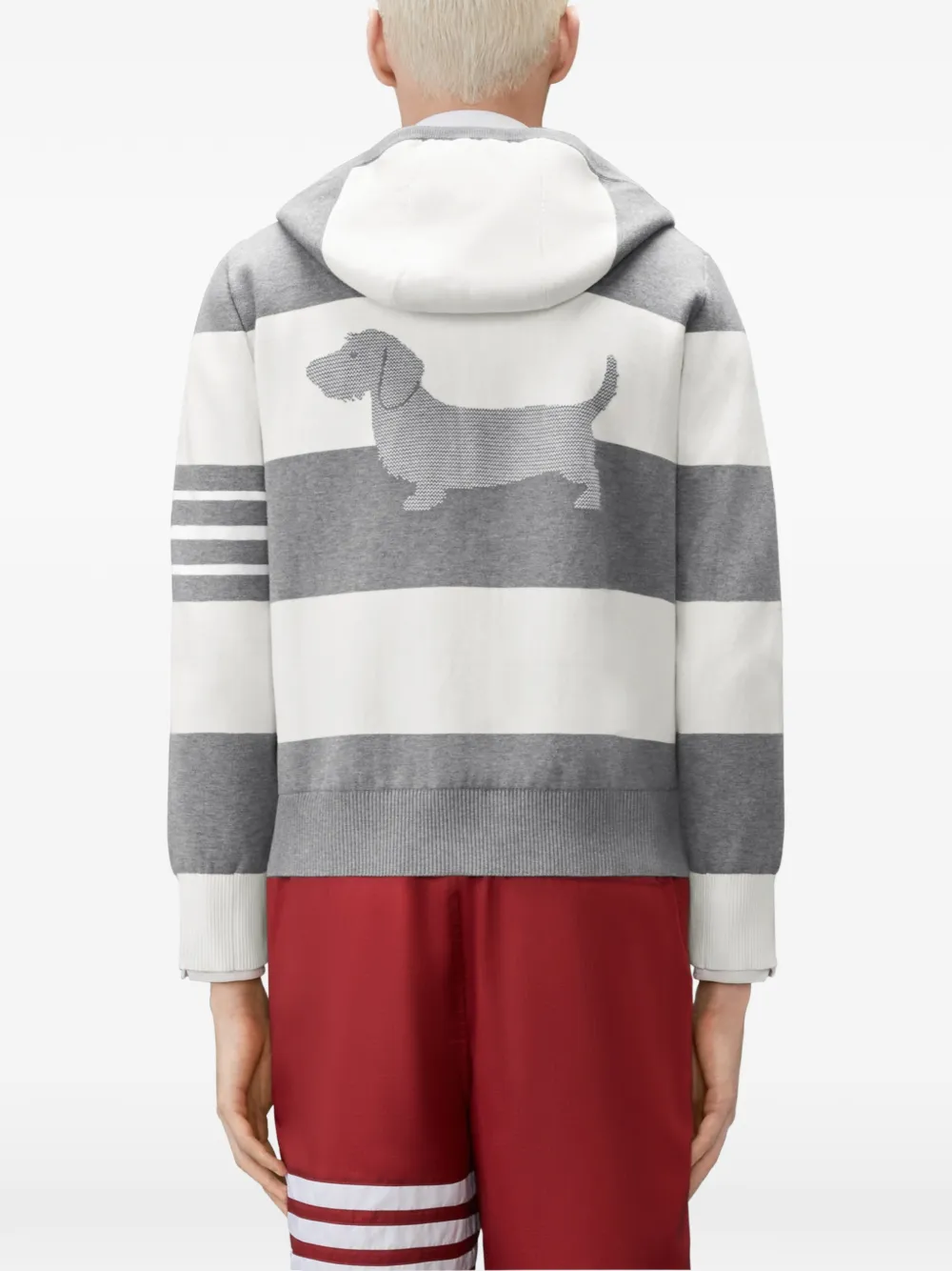 Thom Browne Hector gestreepte hoodie Grijs