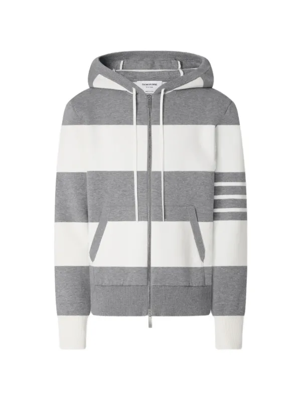 Thom Browne Hector 4BAR ジップアップ パーカー | グレー | FARFETCH JP