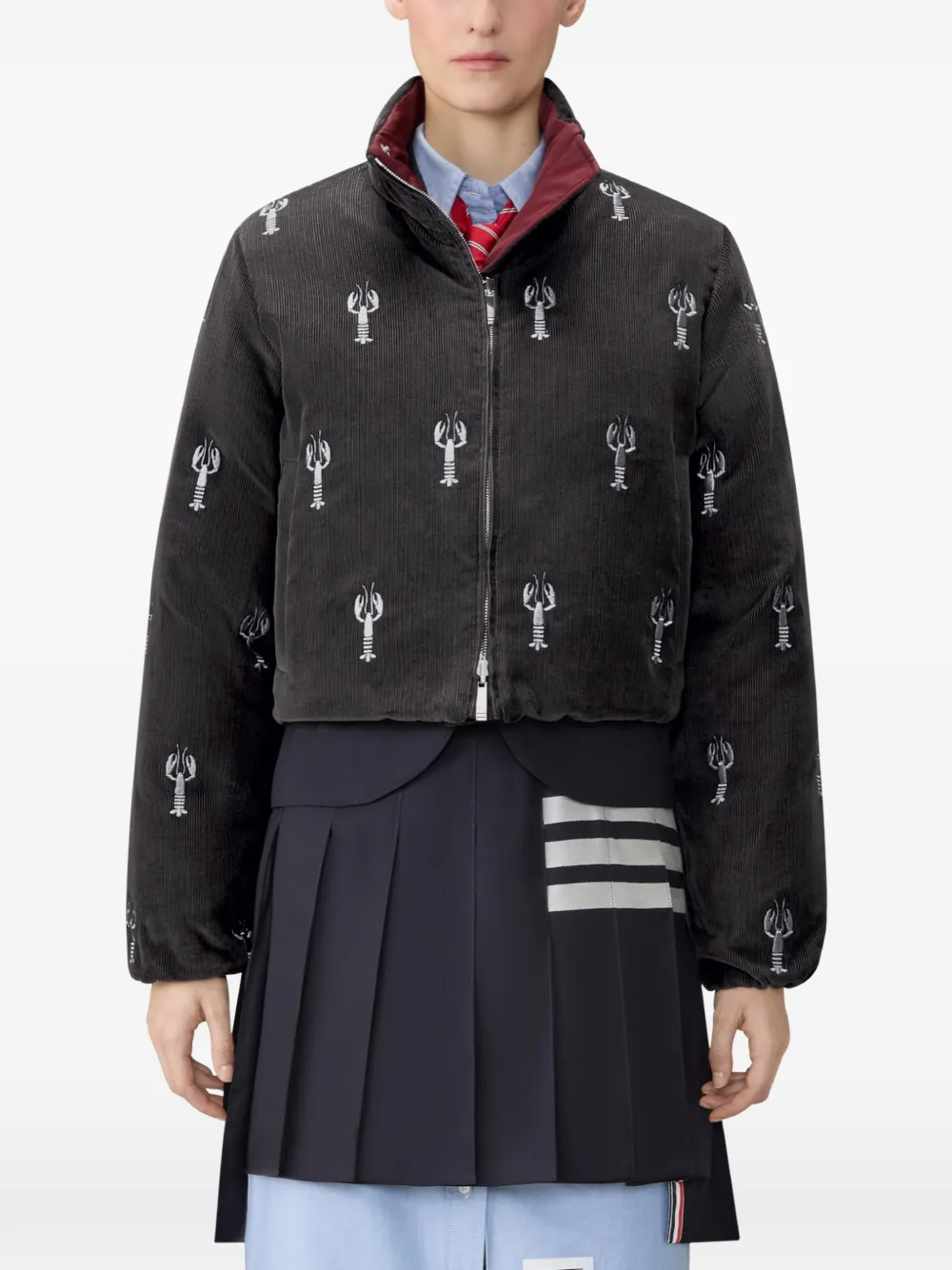 Thom Browne Omkeerbaar jack met kreeft stiksel Grijs
