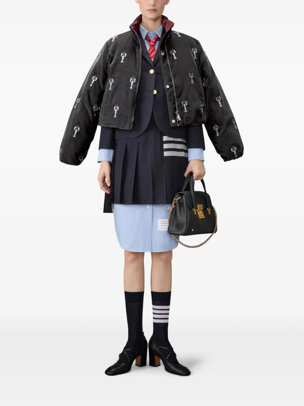 Thom Browne Omkeerbaar jack met kreeft stiksel Grijs