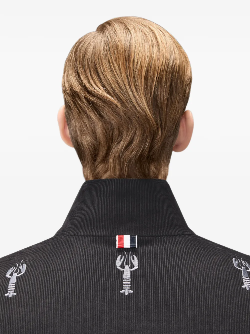 Thom Browne Lobster-stitch Reversible Jacket in Grey, view 5