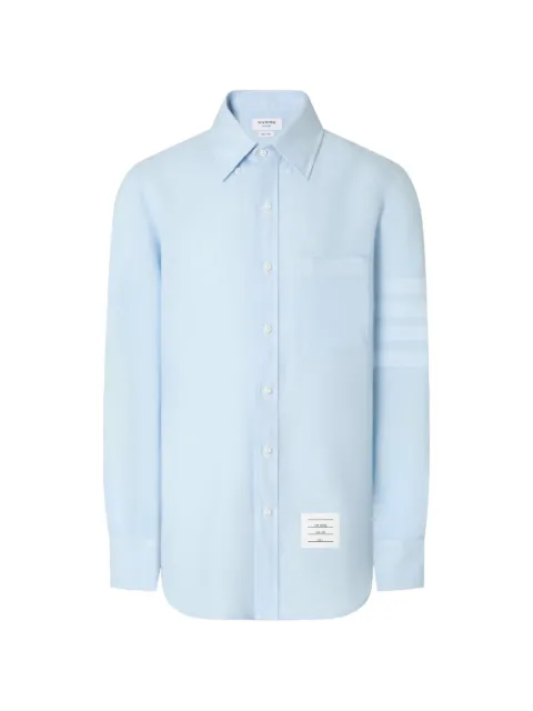 Thom Browne chemise en lin à 4 bandes signature