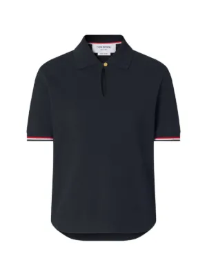 Miu Miu Camisa Polo Com Logo Bordado | Azul | FARFETCH BR