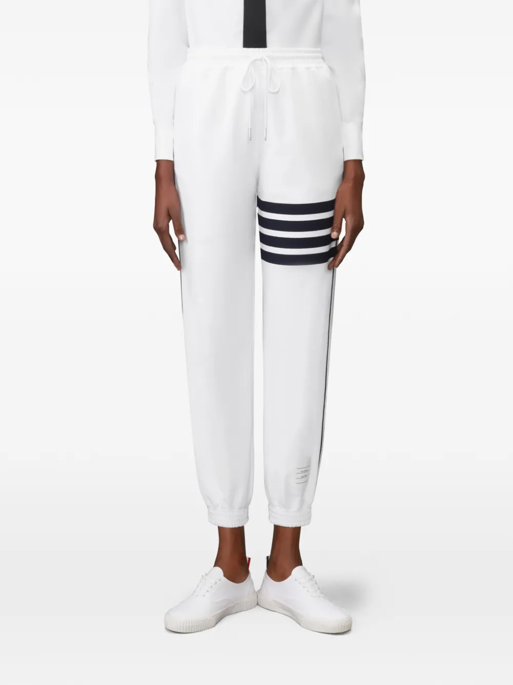 Thom Browne 4-Bar trainingsbroek met afwerking Wit