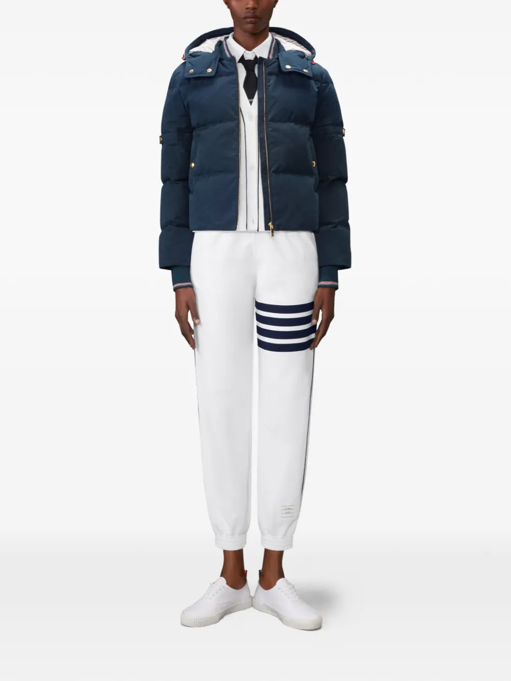 Thom Browne 4-Bar trainingsbroek met afwerking Wit