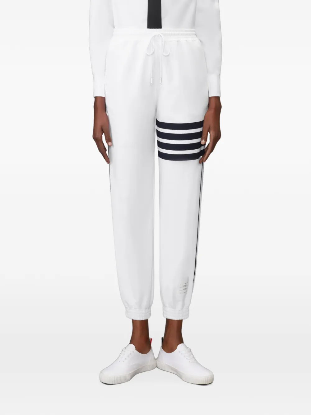 Thom Browne 4-Bar piping track pants - Weiß
