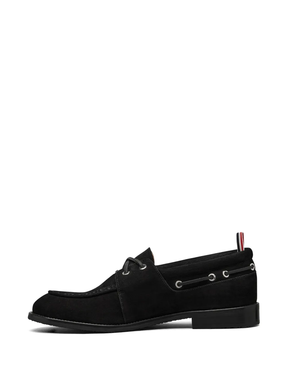 Thom Browne suede boat shoes Zwart