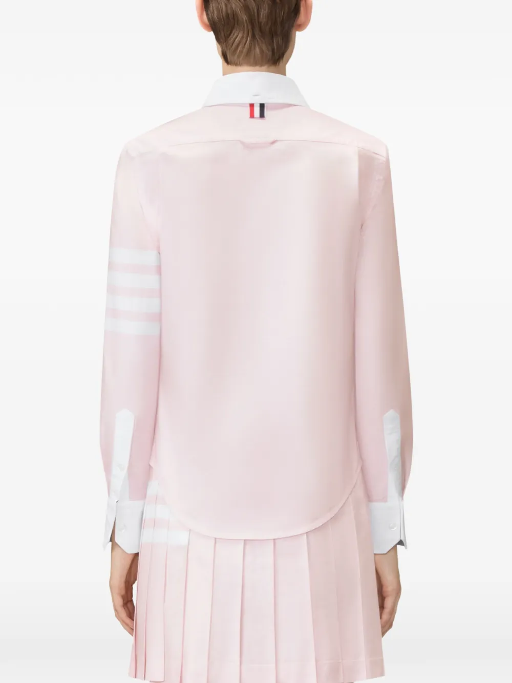 Thom Browne Oxford blouse met gestreept detail Roze