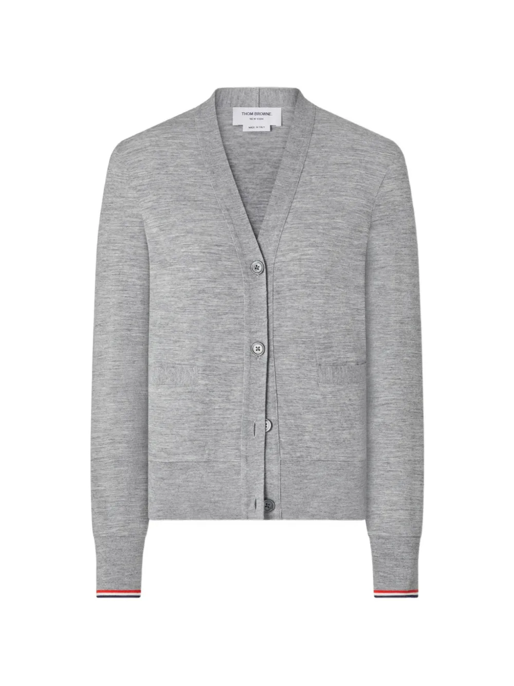 Thom Browne Cardigan mit V-Ausschnitt - Grau