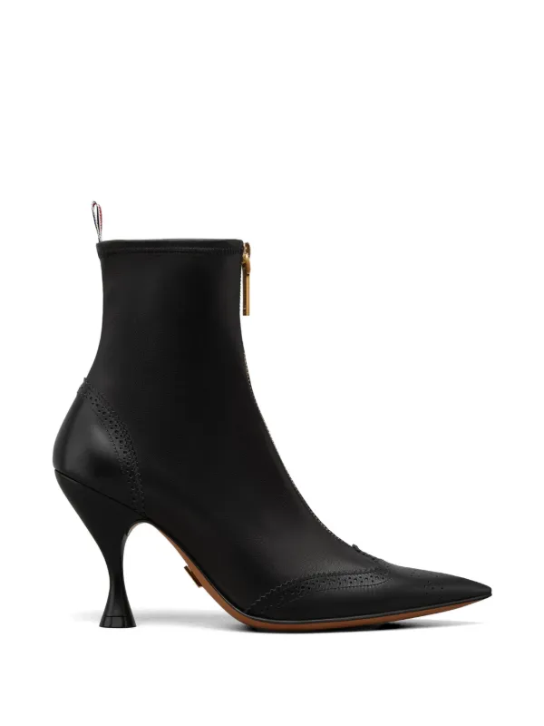 Thom Browne Leather Wingtip Boots 90mm in Black