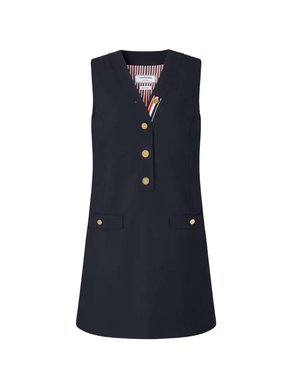 Thom Browne Hopsack wool mini dress - Blue