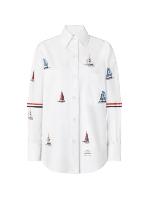 Thom Browne Sailboat-stitch shirt