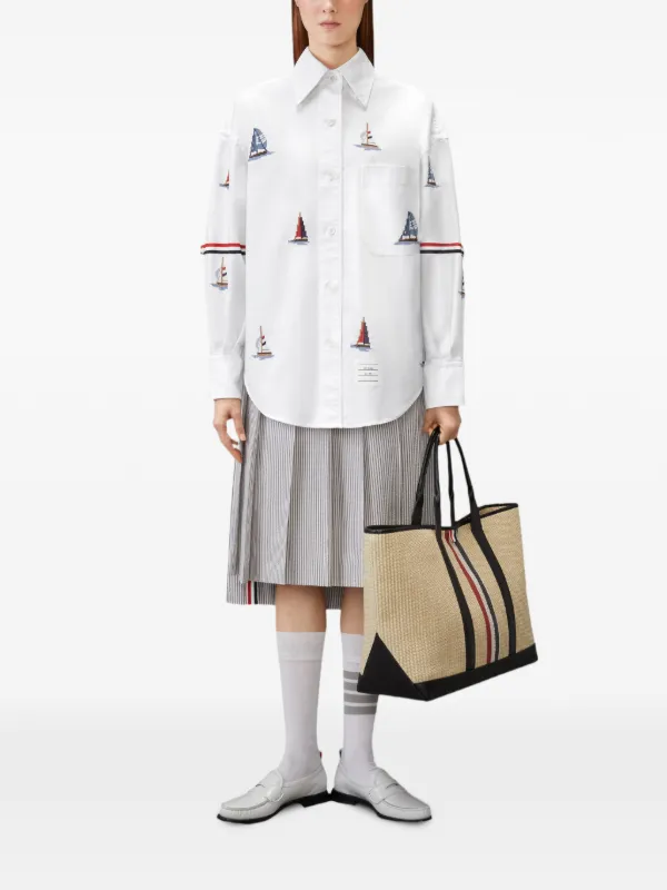 Thom Browne セールボートステッチ シャツ | ホワイト | FARFETCH JP