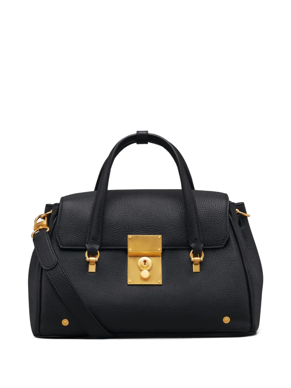 Thom Browne small Bolton leather tote bag - Schwarz