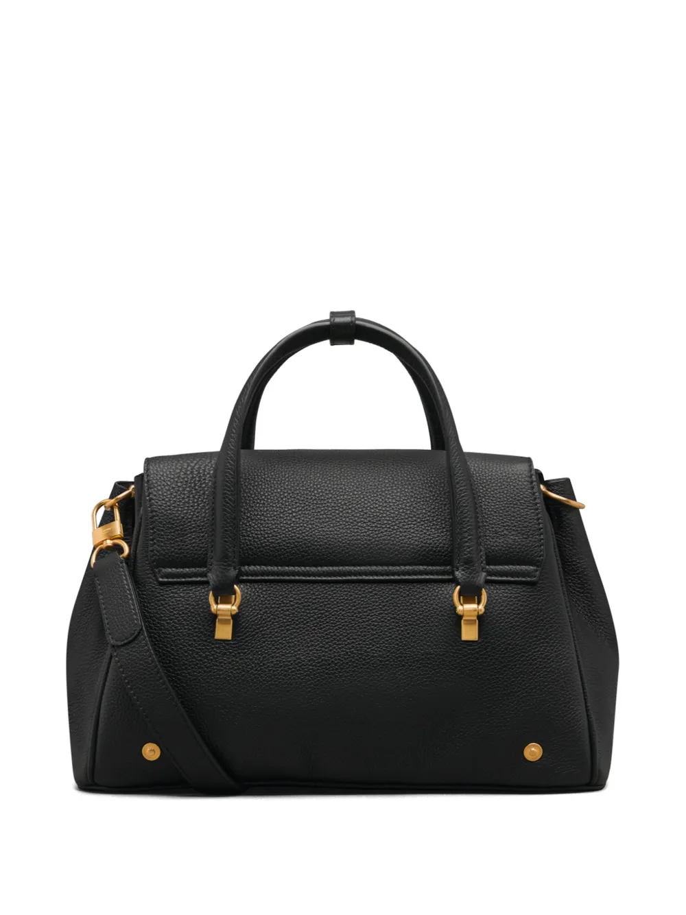 Thom Browne Bolton kleine leren shopper Zwart