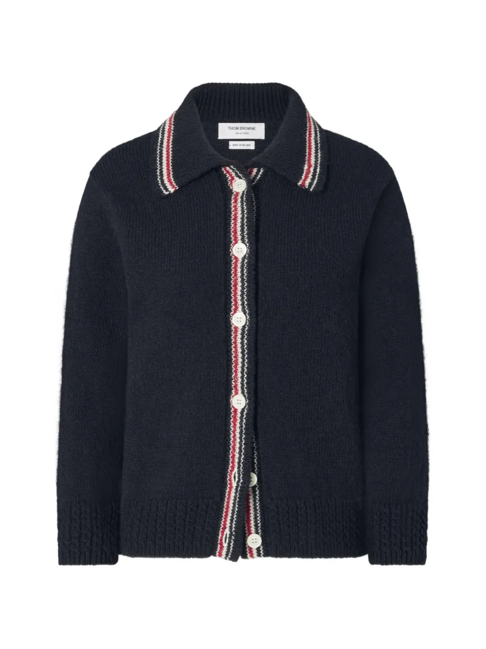 Thom Browne Hector Cardigan aus Pointelle-Strick - Blau