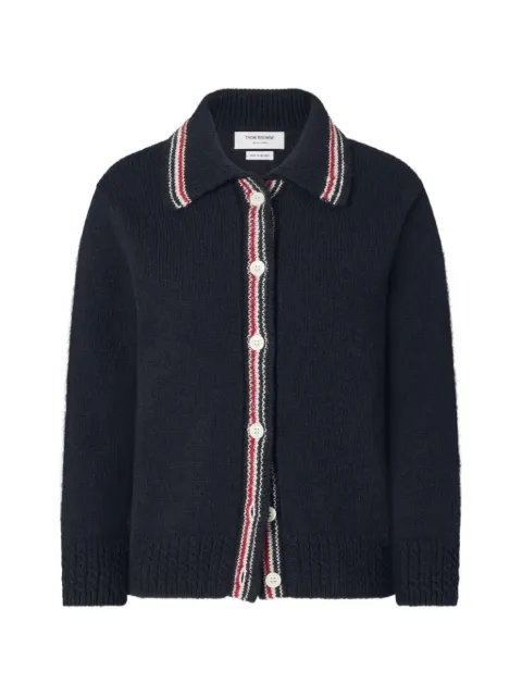 Thom Browne Hector pointelle-knit cardigan
