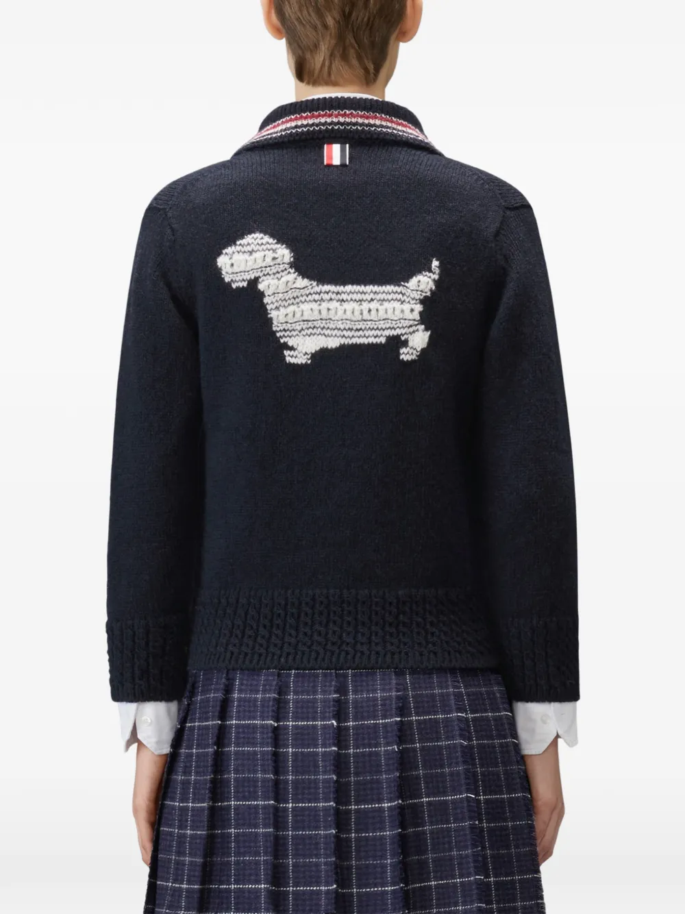 Thom Browne Hector pointelle gebreid vest Blauw
